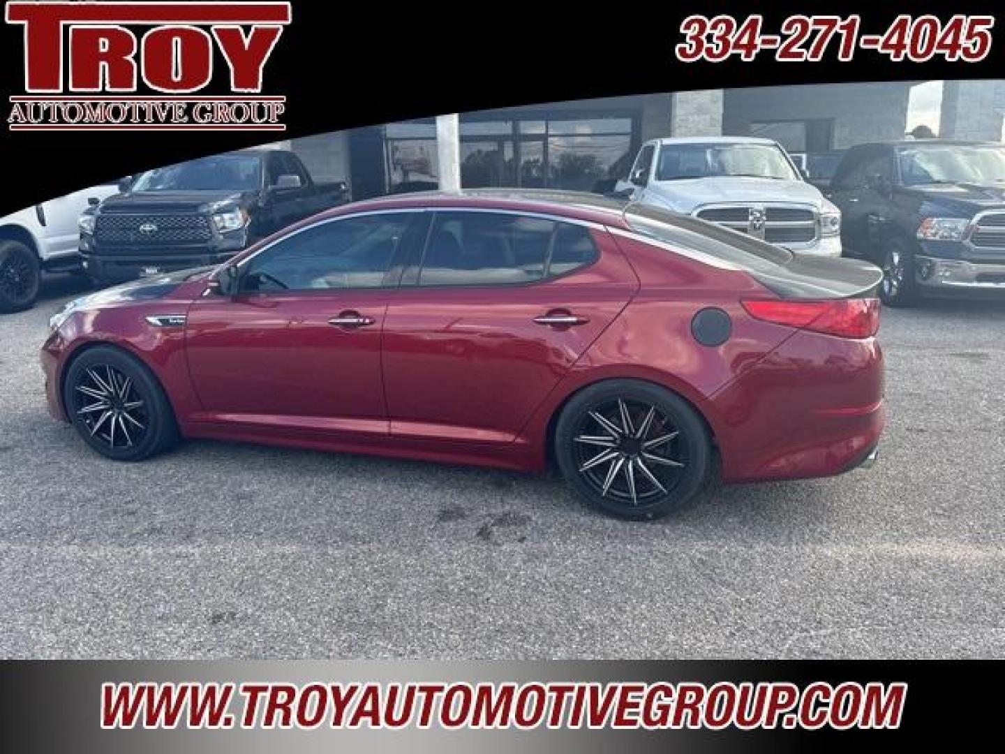 2015 Remington Red Metallic /Black Kia Optima SX (5XXGR4A62FG) with an 2.0L I4 DGI DOHC Turbocharged engine, Automatic transmission, located at 6812 Atlanta Hwy, Montgomery, AL, 36117, (334) 271-4045, 32.382118, -86.178673 - Recent Arrival!<br>Custom Exhaust!!<br>Cold Air Intake!!<br>Carbon Fiber Hood!!<br>Sunroof!! Leather!! Navigation!!<br><br><br>Remington Red Metallic 2015 Kia Optima SXL FWD Turbo 2.0L I4 DGI DOHC Turbocharged 6-Speed Automatic with Sportmatic<br><br>Financing Available---Top Value for Trades.<br><b - Photo#18