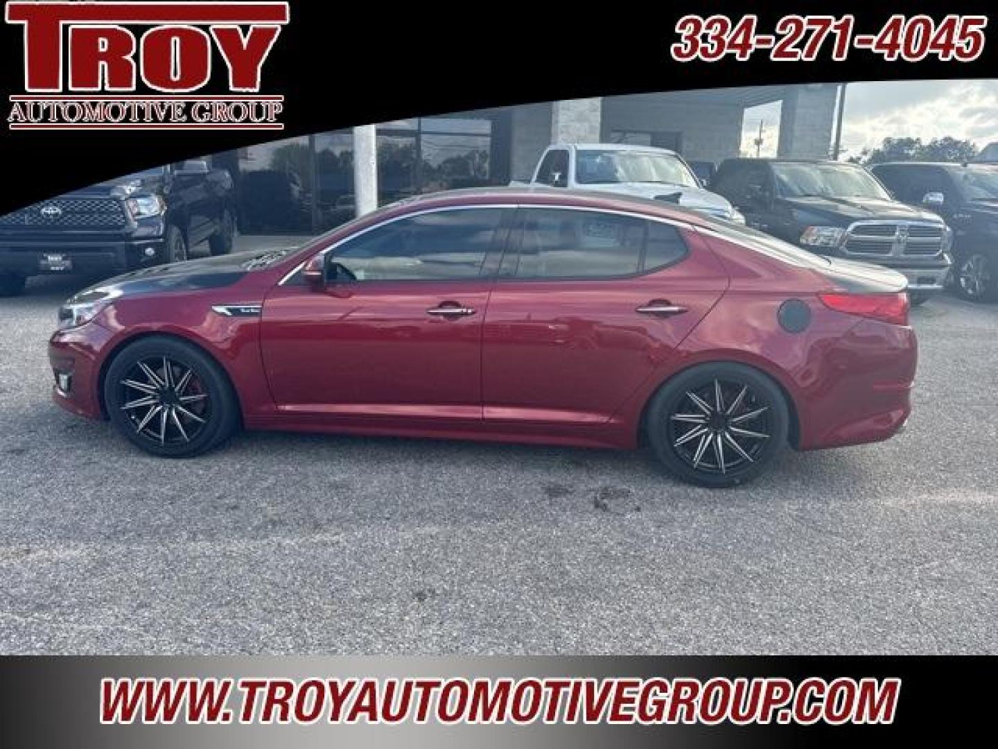 2015 Remington Red Metallic /Black Kia Optima SX (5XXGR4A62FG) with an 2.0L I4 DGI DOHC Turbocharged engine, Automatic transmission, located at 6812 Atlanta Hwy, Montgomery, AL, 36117, (334) 271-4045, 32.382118, -86.178673 - Recent Arrival!<br>Custom Exhaust!!<br>Cold Air Intake!!<br>Carbon Fiber Hood!!<br>Sunroof!! Leather!! Navigation!!<br><br><br>Remington Red Metallic 2015 Kia Optima SXL FWD Turbo 2.0L I4 DGI DOHC Turbocharged 6-Speed Automatic with Sportmatic<br><br>Financing Available---Top Value for Trades.<br><b - Photo#19