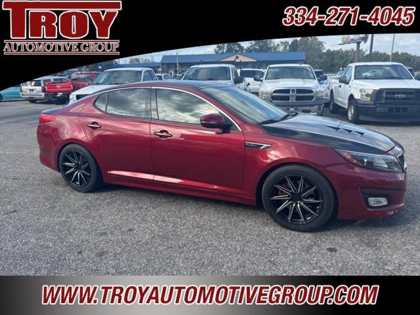 2015 Remington Red Metallic /Black Kia Optima SX (5XXGR4A62FG) with an 2.0L I4 DGI DOHC Turbocharged engine, Automatic transmission, located at 6812 Atlanta Hwy, Montgomery, AL, 36117, (334) 271-4045, 32.382118, -86.178673 - Recent Arrival!<br>Custom Exhaust!!<br>Cold Air Intake!!<br>Carbon Fiber Hood!!<br>Sunroof!! Leather!! Navigation!!<br><br><br>Remington Red Metallic 2015 Kia Optima SXL FWD Turbo 2.0L I4 DGI DOHC Turbocharged 6-Speed Automatic with Sportmatic<br><br>Financing Available---Top Value for Trades.<br><b - Photo#8