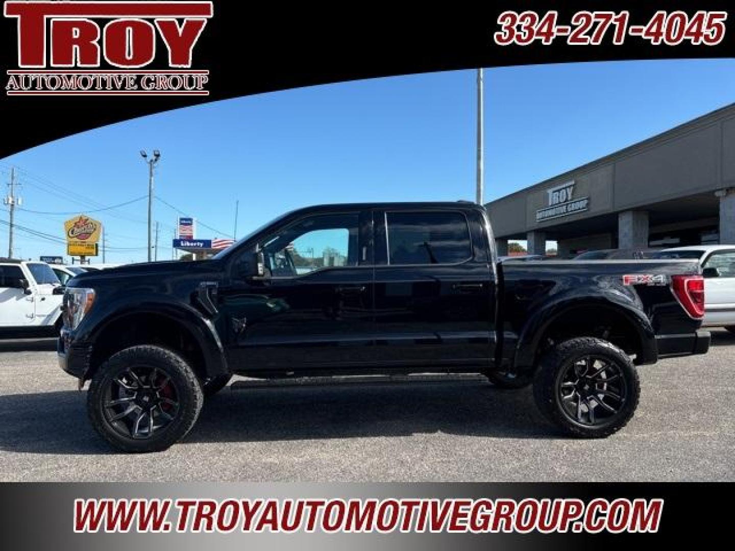 2022 Black Metallic /Black Ford F-150 XLT (1FTFW1E55NF) with an 5.0L V8 engine, Automatic transmission, located at 6812 Atlanta Hwy, Montgomery, AL, 36117, (334) 271-4045, 32.382118, -86.178673 - Rocky Ridge Package!!<br>Custom Leather Interior!!<br>Heated Seats!!<br>22 Wheels/Tires!!<br>6 Fox Lift Kit!! Fender Flares!!<br>2-Master Keys!!<br>B and O Premium Stereo System!!<br>Pro Power Onboard!!<br>FX4 Package!! Tow Package!!<br>Sport Package!! Blind Spot Monitors!<br>1-Owner!! - Photo#1