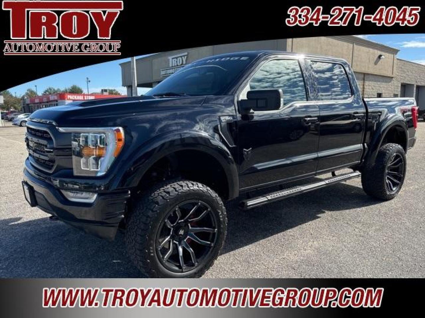 2022 Black Metallic /Black Ford F-150 XLT (1FTFW1E55NF) with an 5.0L V8 engine, Automatic transmission, located at 6812 Atlanta Hwy, Montgomery, AL, 36117, (334) 271-4045, 32.382118, -86.178673 - Rocky Ridge Package!!<br>Custom Leather Interior!!<br>Heated Seats!!<br>22 Wheels/Tires!!<br>6 Fox Lift Kit!! Fender Flares!!<br>2-Master Keys!!<br>B and O Premium Stereo System!!<br>Pro Power Onboard!!<br>FX4 Package!! Tow Package!!<br>Sport Package!! Blind Spot Monitors!<br>1-Owner!! - Photo#4