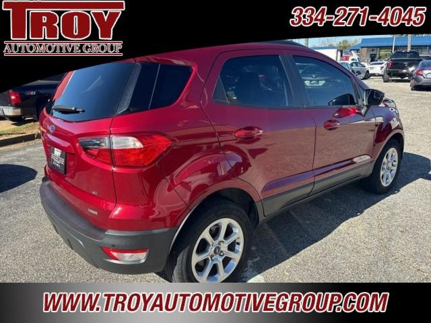 2019 Ruby Red /Medium Light Stone Ford EcoSport SE (MAJ3S2GE5KC) with an EcoBoost 1.0L I3 GTDi DOHC Turbocharged VCT engine, Automatic transmission, located at 6812 Atlanta Hwy, Montgomery, AL, 36117, (334) 271-4045, 32.382118, -86.178673 - Power Sunroof!!!<br>Heated Seats Ruby Red 2019 Ford EcoSport SE FWD EcoBoost 1.0L I3 GTDi DOHC Turbocharged VCT 6-Speed Automatic<br><br>Financing Available---Top Value for Trades.<br><br>Odometer is 21685 miles below market average! 27/29 City/Highway MPG - Photo#9