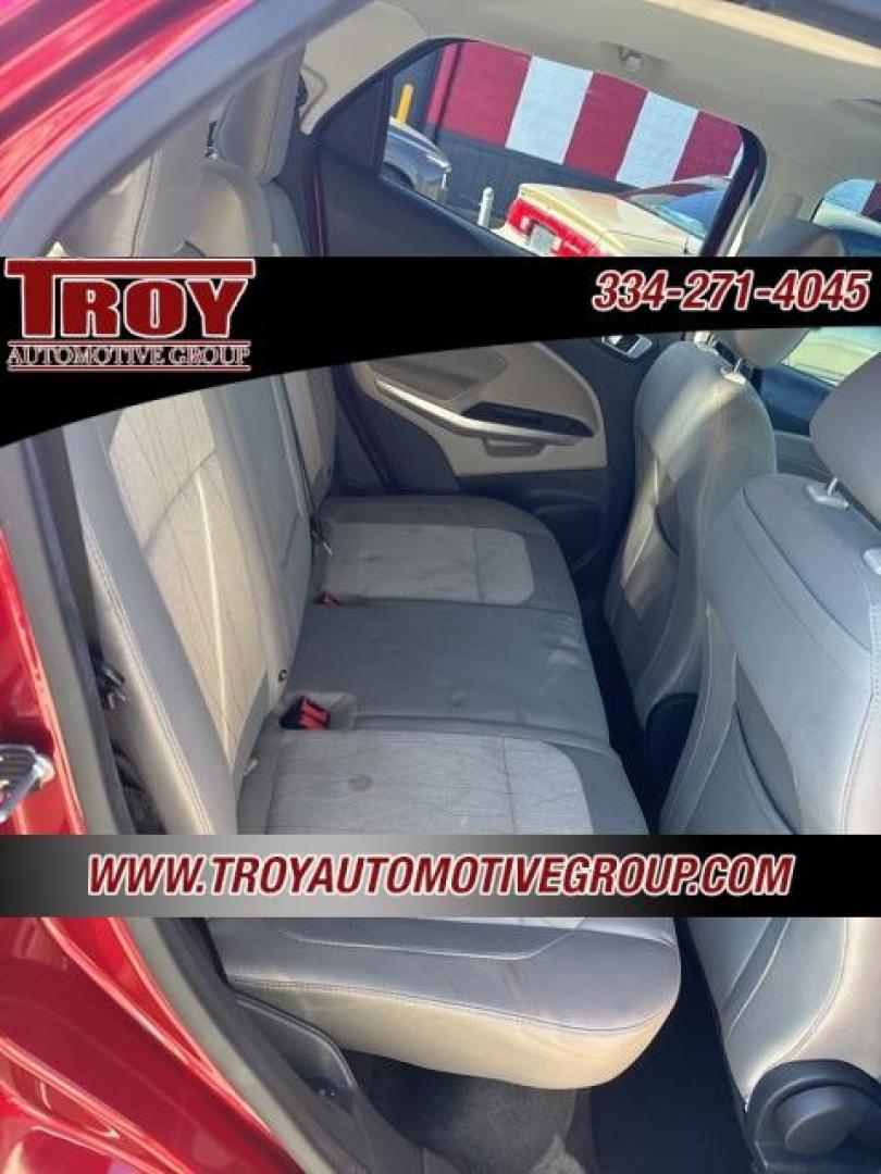 2019 Ruby Red /Medium Light Stone Ford EcoSport SE (MAJ3S2GE5KC) with an EcoBoost 1.0L I3 GTDi DOHC Turbocharged VCT engine, Automatic transmission, located at 6812 Atlanta Hwy, Montgomery, AL, 36117, (334) 271-4045, 32.382118, -86.178673 - Power Sunroof!!!<br>Heated Seats Ruby Red 2019 Ford EcoSport SE FWD EcoBoost 1.0L I3 GTDi DOHC Turbocharged VCT 6-Speed Automatic<br><br>Financing Available---Top Value for Trades.<br><br>Odometer is 21685 miles below market average! 27/29 City/Highway MPG - Photo#19