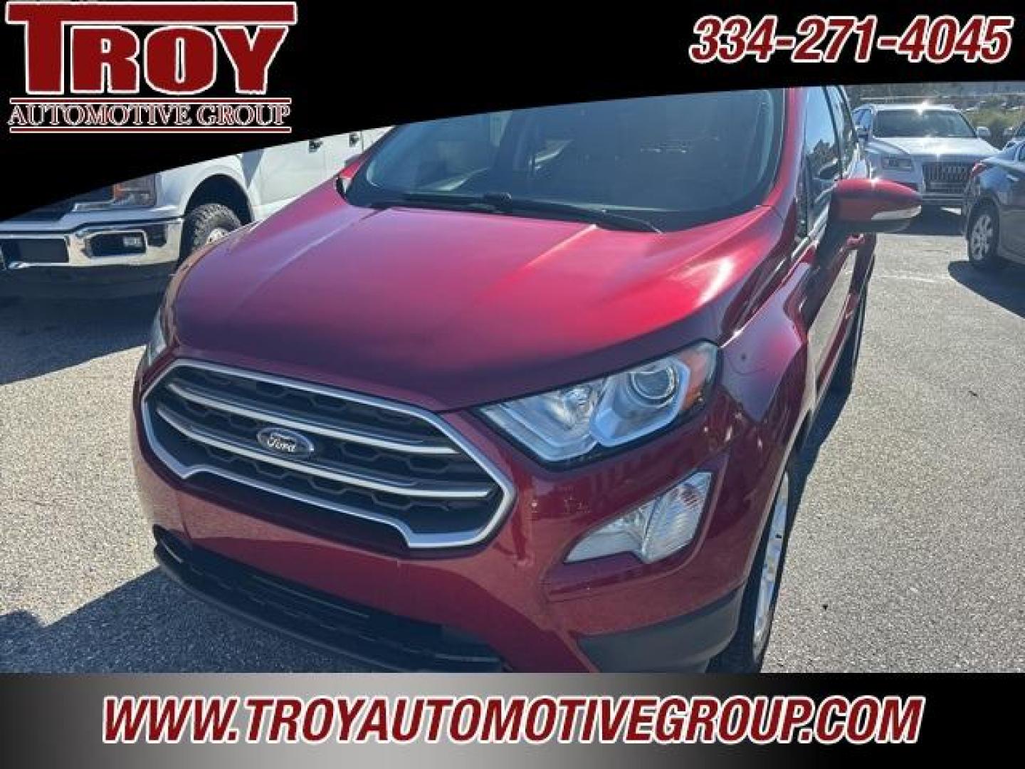 2019 Ruby Red /Medium Light Stone Ford EcoSport SE (MAJ3S2GE5KC) with an EcoBoost 1.0L I3 GTDi DOHC Turbocharged VCT engine, Automatic transmission, located at 6812 Atlanta Hwy, Montgomery, AL, 36117, (334) 271-4045, 32.382118, -86.178673 - Power Sunroof!!!<br>Heated Seats Ruby Red 2019 Ford EcoSport SE FWD EcoBoost 1.0L I3 GTDi DOHC Turbocharged VCT 6-Speed Automatic<br><br>Financing Available---Top Value for Trades.<br><br>Odometer is 21685 miles below market average! 27/29 City/Highway MPG - Photo#4