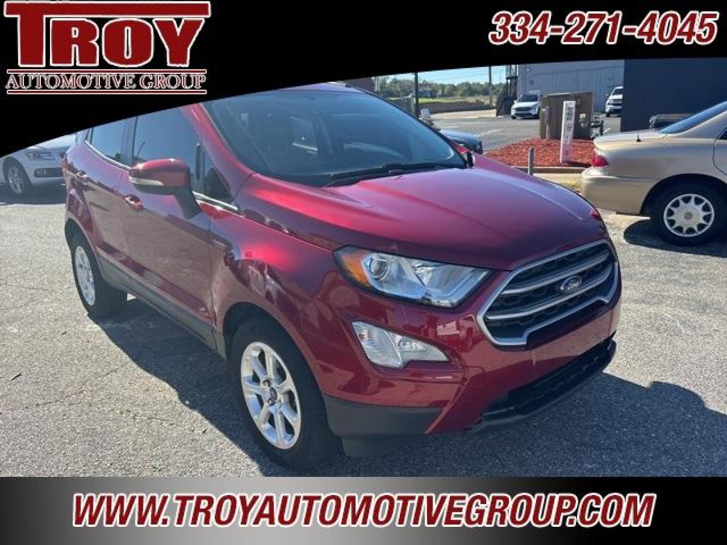 2019 Ruby Red /Medium Light Stone Ford EcoSport SE (MAJ3S2GE5KC) with an EcoBoost 1.0L I3 GTDi DOHC Turbocharged VCT engine, Automatic transmission, located at 6812 Atlanta Hwy, Montgomery, AL, 36117, (334) 271-4045, 32.382118, -86.178673 - Power Sunroof!!!<br>Heated Seats Ruby Red 2019 Ford EcoSport SE FWD EcoBoost 1.0L I3 GTDi DOHC Turbocharged VCT 6-Speed Automatic<br><br>Financing Available---Top Value for Trades.<br><br>Odometer is 21685 miles below market average! 27/29 City/Highway MPG - Photo#6