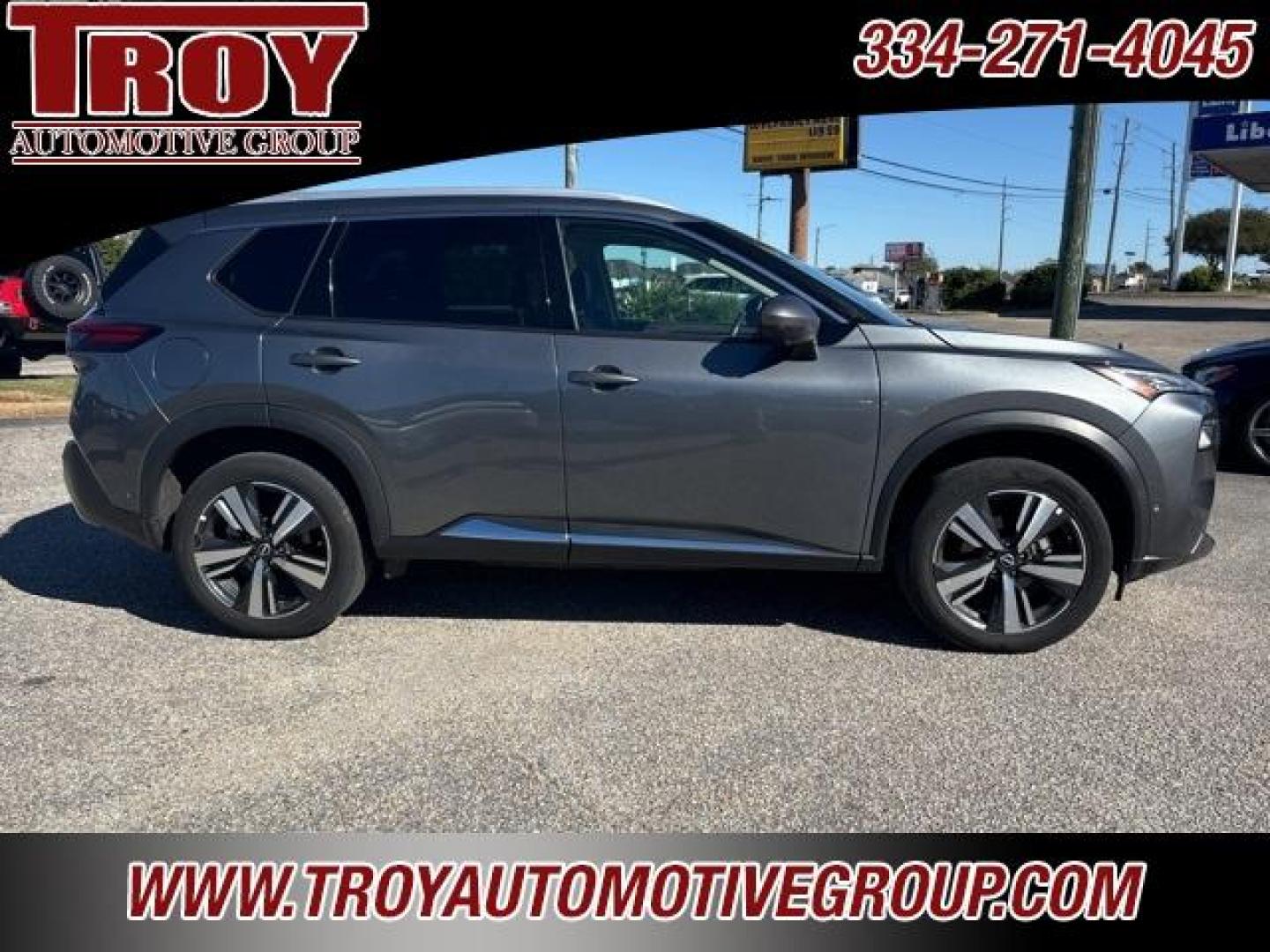 2023 Gun Metallic /Charcoal Nissan Rogue SL (5N1BT3CB8PC) with an 1.5L I3 Turbocharged DOHC 12V LEV3-ULEV50 201hp engine, CVT transmission, located at 6812 Atlanta Hwy, Montgomery, AL, 36117, (334) 271-4045, 32.382118, -86.178673 - Gun Metallic 2023 Nissan Rogue SL AWD 1.5L I3 Turbocharged DOHC 12V LEV3-ULEV50 201hp CVT with Xtronic<br><br>Financing Available---Top Value for Trades.<br><br>28/34 City/Highway MPG - Photo#0