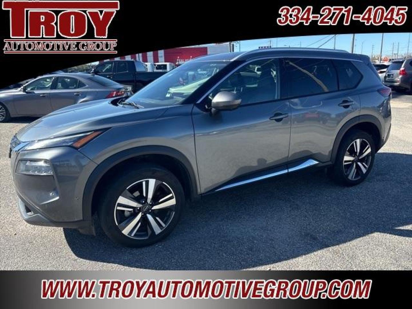 2023 Gun Metallic /Charcoal Nissan Rogue SL (5N1BT3CB8PC) with an 1.5L I3 Turbocharged DOHC 12V LEV3-ULEV50 201hp engine, CVT transmission, located at 6812 Atlanta Hwy, Montgomery, AL, 36117, (334) 271-4045, 32.382118, -86.178673 - Gun Metallic 2023 Nissan Rogue SL AWD 1.5L I3 Turbocharged DOHC 12V LEV3-ULEV50 201hp CVT with Xtronic<br><br>Financing Available---Top Value for Trades.<br><br>28/34 City/Highway MPG - Photo#2