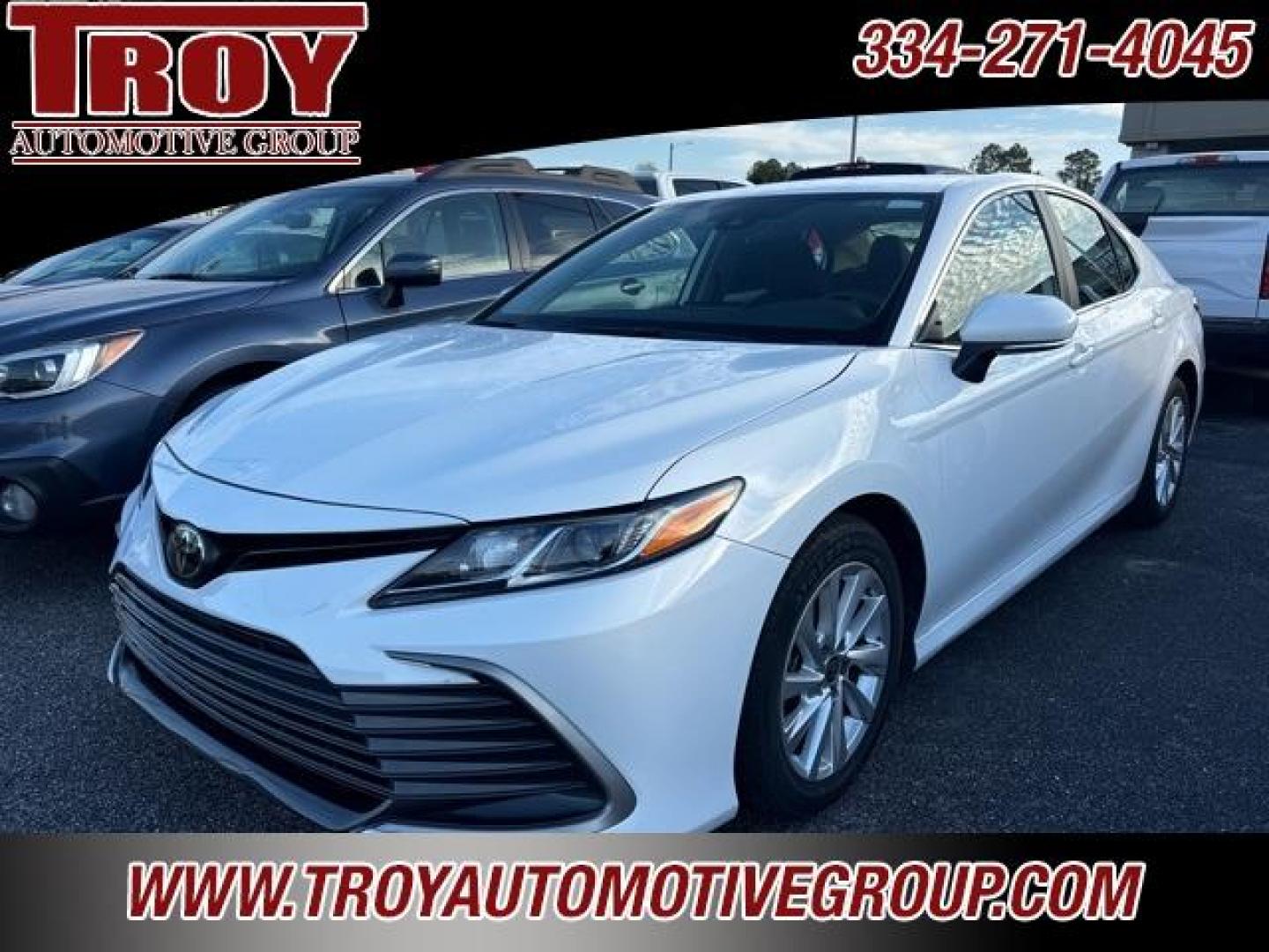 2023 Ice Cap /Black Toyota Camry LE (4T1C11AK9PU) with an 2.5L I4 DOHC 16V engine, Automatic transmission, located at 6812 Atlanta Hwy, Montgomery, AL, 36117, (334) 271-4045, 32.382118, -86.178673 - White 2023 Toyota Camry LE FWD 2.5L I4 DOHC 16V 8-Speed Automatic<br><br>Financing Available---Top Value for Trades.<br><br>28/39 City/Highway MPG - Photo#0