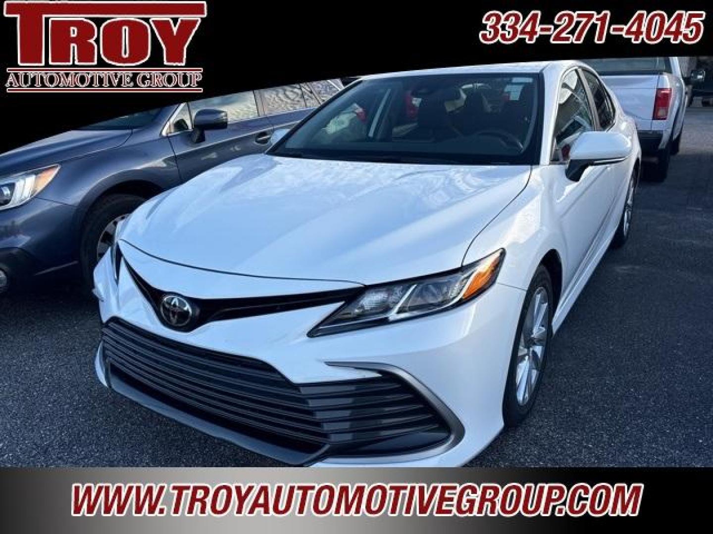 2023 Ice Cap /Black Toyota Camry LE (4T1C11AK9PU) with an 2.5L I4 DOHC 16V engine, Automatic transmission, located at 6812 Atlanta Hwy, Montgomery, AL, 36117, (334) 271-4045, 32.382118, -86.178673 - White 2023 Toyota Camry LE FWD 2.5L I4 DOHC 16V 8-Speed Automatic<br><br>Financing Available---Top Value for Trades.<br><br>28/39 City/Highway MPG - Photo#1