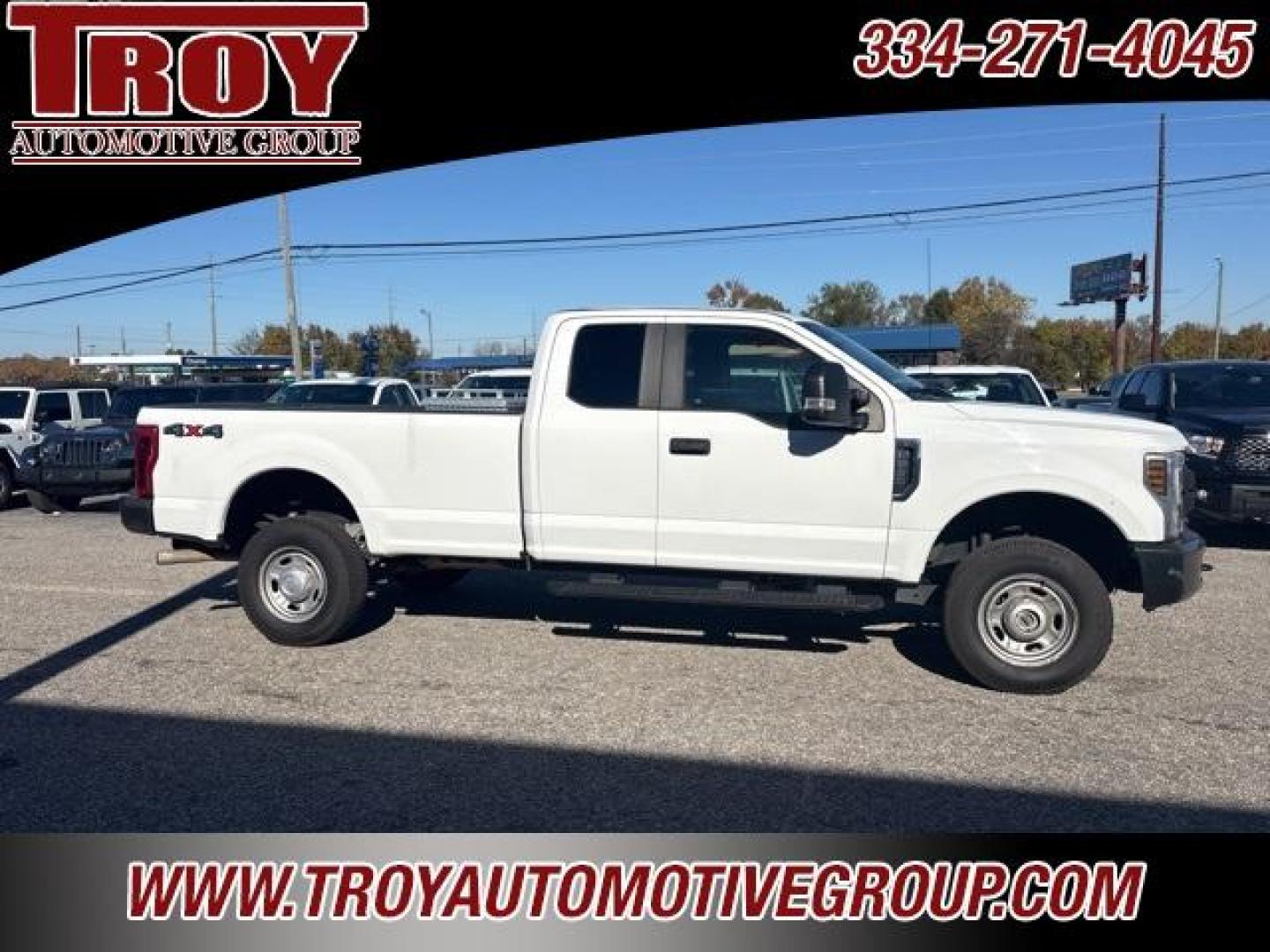 2019 Oxford White /Medium Earth Gray Ford F-250SD XL (1FT7X2B63KE) with an 6.2L V8 EFI SOHC 16V Flex Fuel engine, Automatic transmission, located at 6812 Atlanta Hwy, Montgomery, AL, 36117, (334) 271-4045, 32.382118, -86.178673 - Power Windows and Locks!!<br>Steering Wheel Controls!!<br>Back Up Camera!!<br>Tow Package!!<br>Cam Locker Toolbox!!<br>8 Bed!! - Photo#1