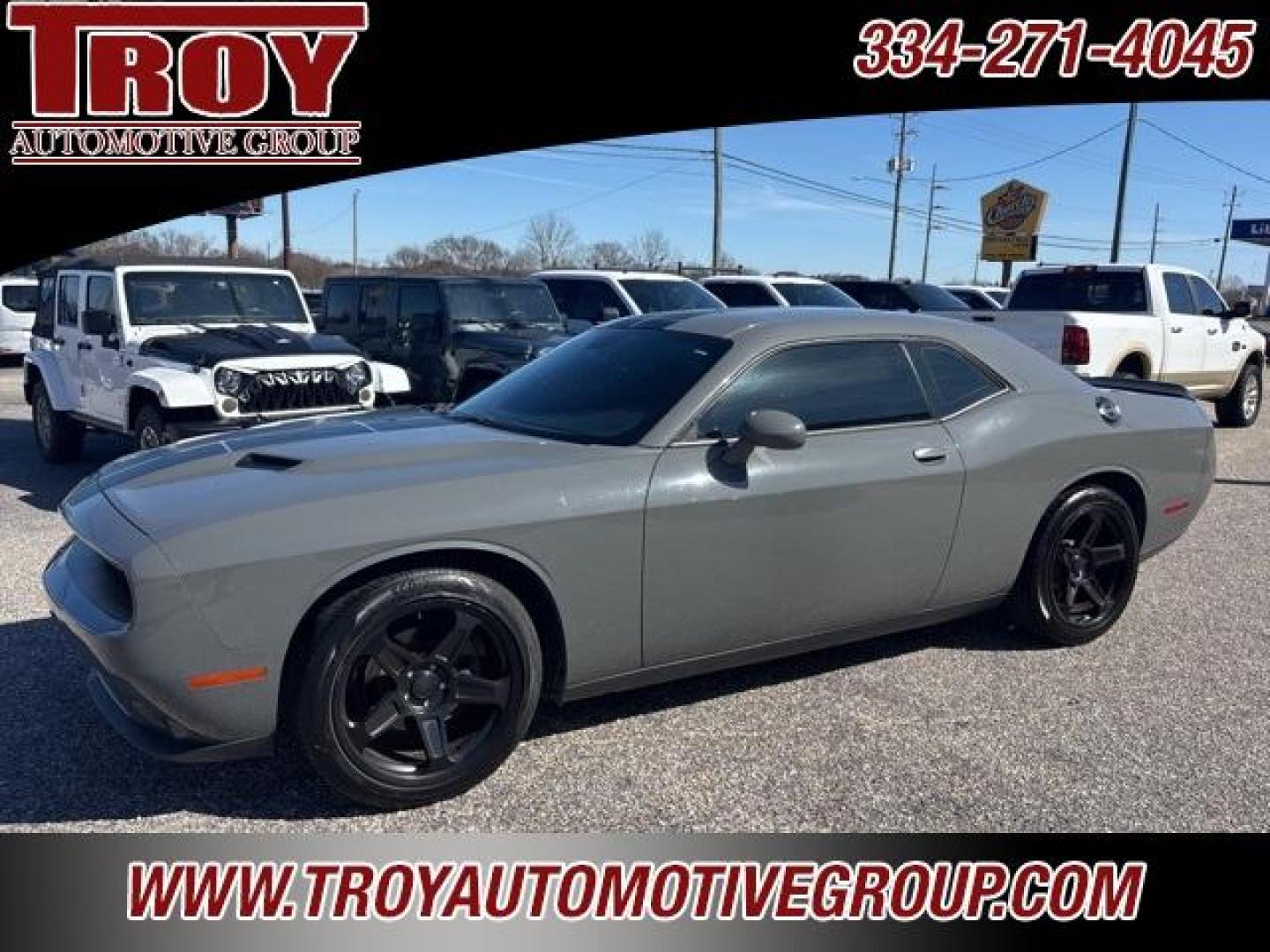 2019 Destroyer Gray Clearcoat /Black Dodge Challenger SXT (2C3CDZAG7KH) with an 3.6L V6 24V VVT engine, Automatic transmission, located at 6812 Atlanta Hwy, Montgomery, AL, 36117, (334) 271-4045, 32.382118, -86.178673 - Photo#2