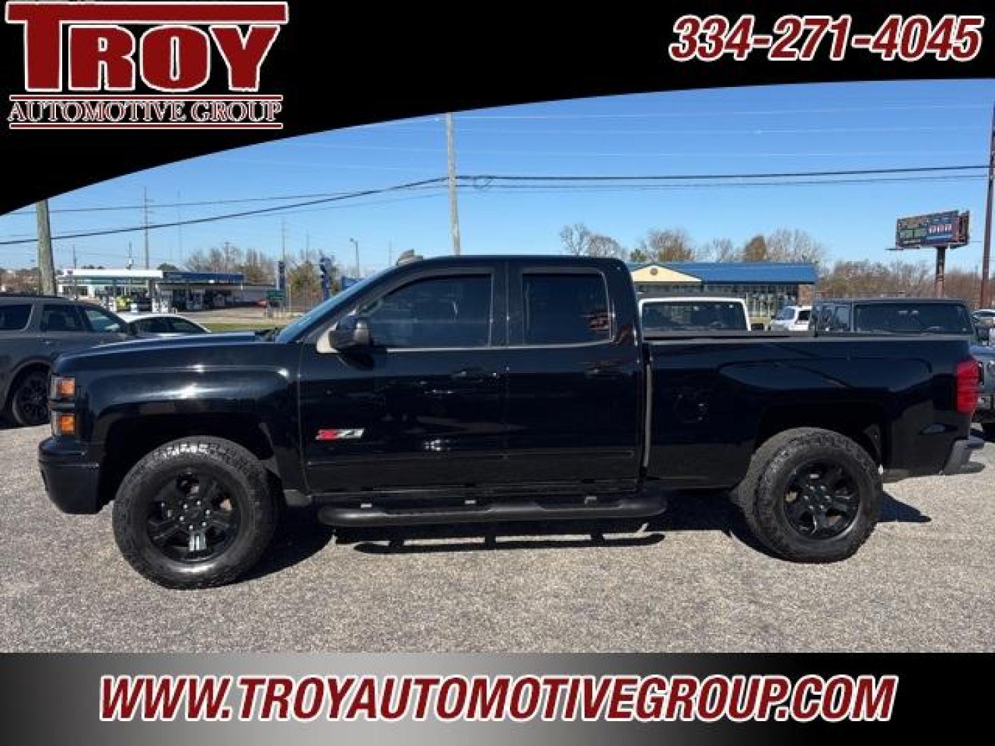 2015 Black /Black Chevrolet Silverado 1500 LT (1GCVKREC0FZ) with an EcoTec3 5.3L V8 engine, Automatic transmission, located at 6812 Atlanta Hwy, Montgomery, AL, 36117, (334) 271-4045, 32.382118, -86.178673 - Recent Arrival!<br>Black Appearance Package!!<br>Step Bars!!<br>Tow Package!!<br>Power Driver Seat!!<br>Z71 Off Road Package!!<br>Heated Seats!! Park Sensors!!<br>Spray In Bedliner!!<br><br>Black 2015 Chevrolet Silverado 1500 LT 4WD LT2 EcoTec3 5.3L V8 6-Speed Automatic Electronic with Overdrive<br - Photo#0