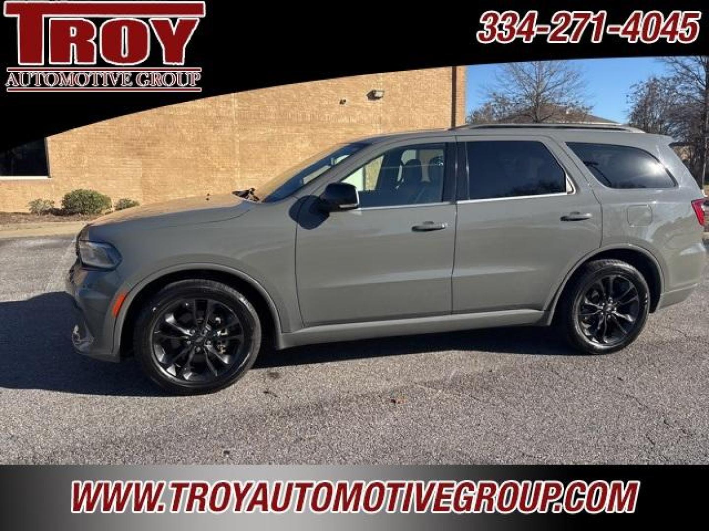 2021 Destroyer Gray Clearcoat /Black Dodge Durango GT Plus (1C4RDHDG1MC) with an 3.6L V6 24V VVT engine, Automatic transmission, located at 6812 Atlanta Hwy, Montgomery, AL, 36117, (334) 271-4045, 32.382118, -86.178673 - Power Sunroof!!!<br>2 nd Row Bucket Seats!!<br>Tow Package!!<br>New Tires!!<br>Destroyer Gray Clearcoat 2021 Dodge Durango GT Plus RWD 3.6L V6 24V VVT 8-Speed Automatic<br><br>Financing Available---Top Value for Trades.<br><br>19/26 City/Highway MPG - Photo#3