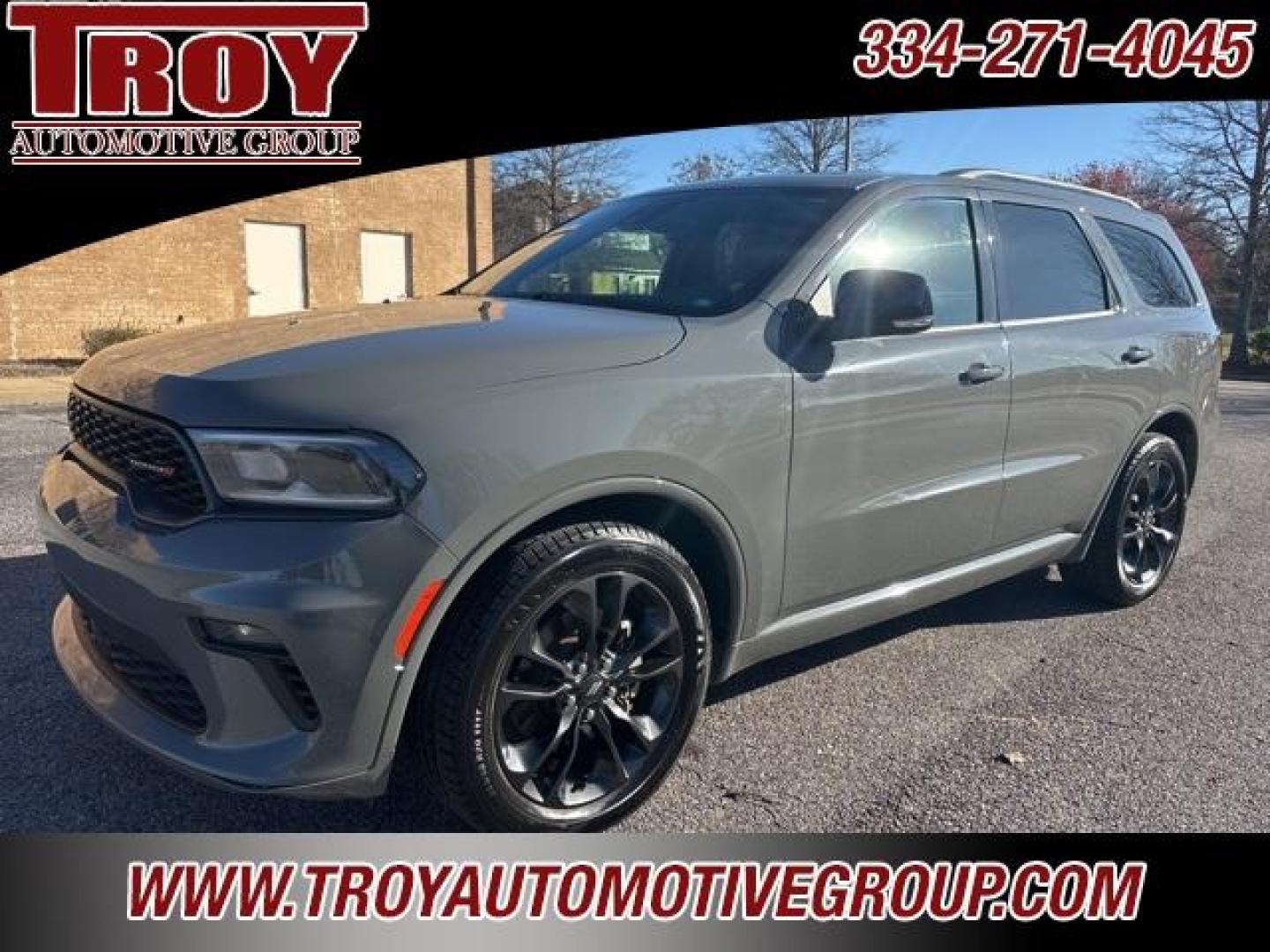 2021 Destroyer Gray Clearcoat /Black Dodge Durango GT Plus (1C4RDHDG1MC) with an 3.6L V6 24V VVT engine, Automatic transmission, located at 6812 Atlanta Hwy, Montgomery, AL, 36117, (334) 271-4045, 32.382118, -86.178673 - Power Sunroof!!!<br>2 nd Row Bucket Seats!!<br>Tow Package!!<br>New Tires!!<br>Destroyer Gray Clearcoat 2021 Dodge Durango GT Plus RWD 3.6L V6 24V VVT 8-Speed Automatic<br><br>Financing Available---Top Value for Trades.<br><br>19/26 City/Highway MPG - Photo#4