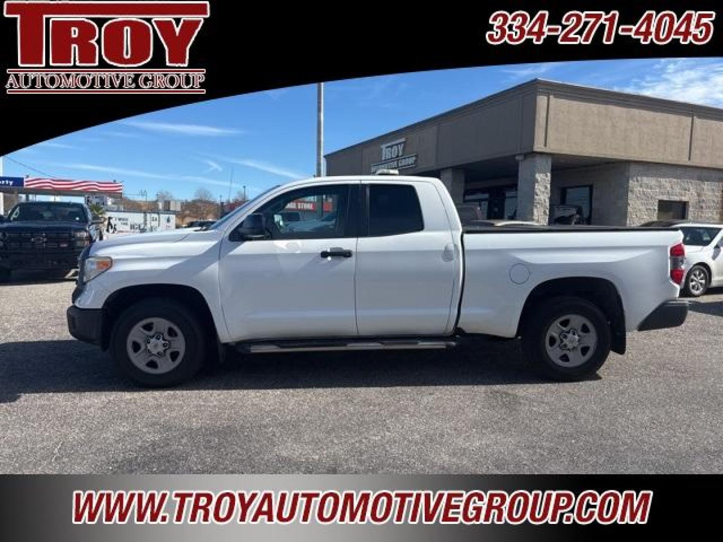 2014 Super White /Black Toyota Tundra SR (5TFRU5F13EX) with an 4.0L V6 DOHC VVT-i 24V engine, Automatic transmission, located at 6812 Atlanta Hwy, Montgomery, AL, 36117, (334) 271-4045, 32.382118, -86.178673 - Priced below KBB Fair Purchase Price!<br><br>Super White 2014 Toyota Tundra SR RWD 4.0L V6 DOHC VVT-i 24V 5-Speed Automatic with Overdrive<br><br>Financing Available---Top Value for Trades.<br><br><br>Awards:<br> * 2014 KBB.com Best Resale Value Awards<br><br>Reviews:<br> * If you havent already p - Photo#0