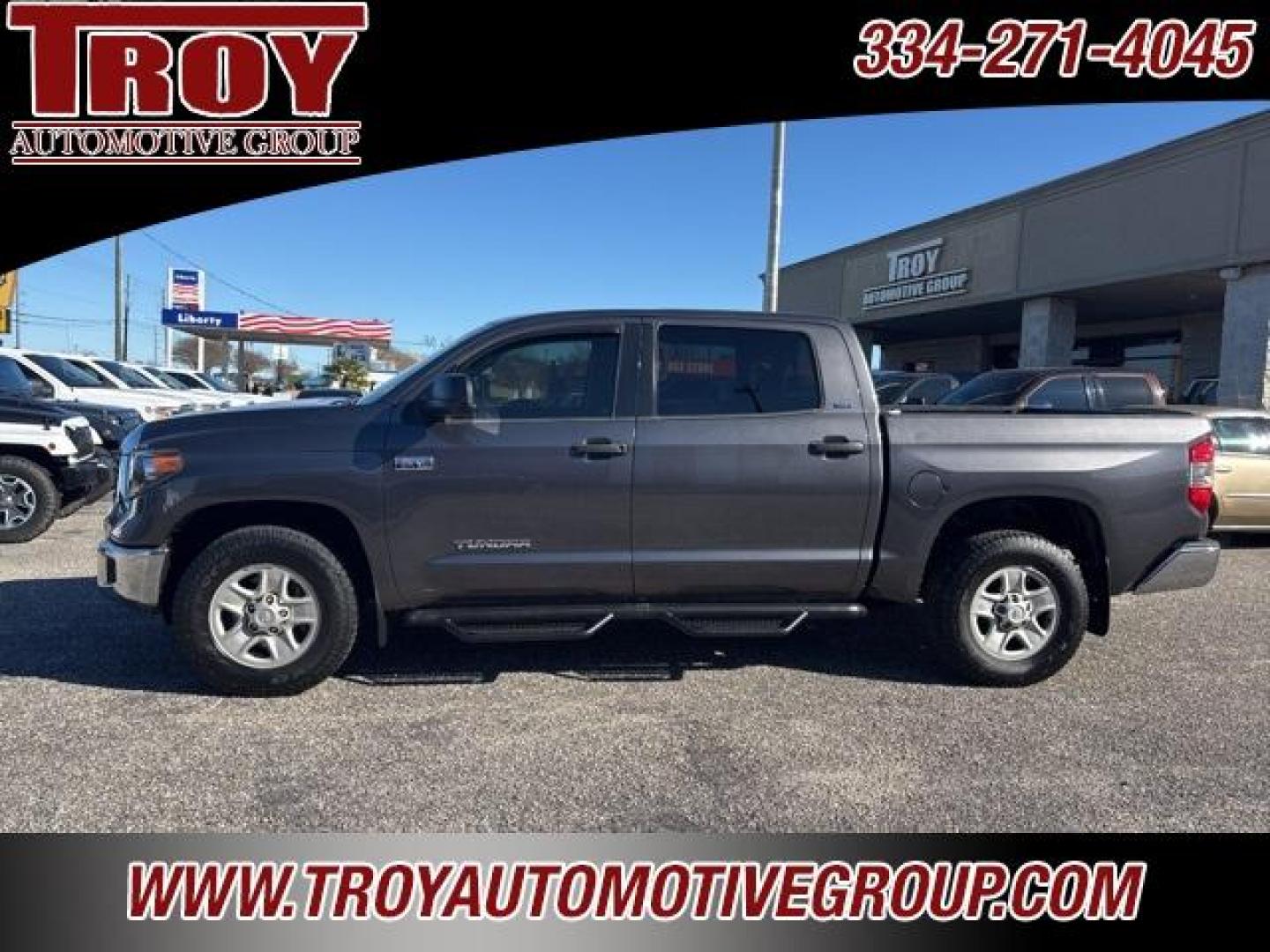 2018 Magnetic Gray Metallic /Graphite Toyota Tundra SR5 (5TFDW5F17JX) with an 5.7L 8-Cylinder SMPI DOHC engine, Automatic transmission, located at 6812 Atlanta Hwy, Montgomery, AL, 36117, (334) 271-4045, 32.382118, -86.178673 - Magnetic Gray Metallic 2018 Toyota Tundra SR5 4WD 5.7L 8-Cylinder SMPI DOHC 6-Speed Automatic Electronic with Overdrive<br><br>Financing Available---Top Value for Trades.<br><br><br>Awards:<br> * 2018 KBB.com 10 Most Awarded Brands * 2018 KBB.com Best Resale Value Awards - Photo#0