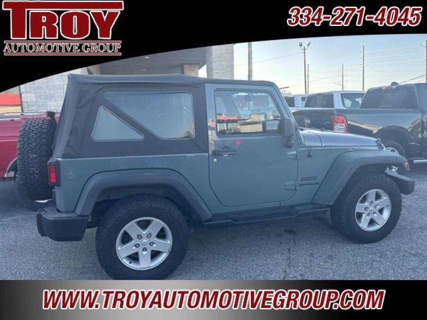 2014 Anvil Clear Coat /Black Jeep Wrangler Sport (1C4AJWAG8EL) with an 3.6L V6 24V VVT engine, Automatic transmission, located at 6812 Atlanta Hwy, Montgomery, AL, 36117, (334) 271-4045, 32.382118, -86.178673 - Power Windows and Locks!!<br>2-Master Remote Keys!!<br>Touch Screen Radio!! - Photo#3