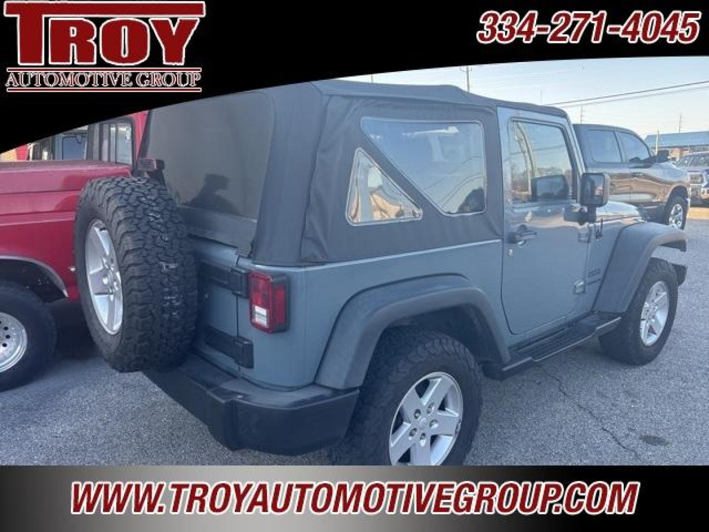 2014 Anvil Clear Coat /Black Jeep Wrangler Sport (1C4AJWAG8EL) with an 3.6L V6 24V VVT engine, Automatic transmission, located at 6812 Atlanta Hwy, Montgomery, AL, 36117, (334) 271-4045, 32.382118, -86.178673 - Power Windows and Locks!!<br>2-Master Remote Keys!!<br>Touch Screen Radio!! - Photo#4